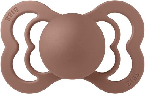 BIBS Pacifiers - Supreme Collection | BPA-Free Baby Pacifier | Made in Denmark | Set of 2 Woodchuck/Blush Color Premium Soothers | Size 6-18 Months in Saudi Arabia
