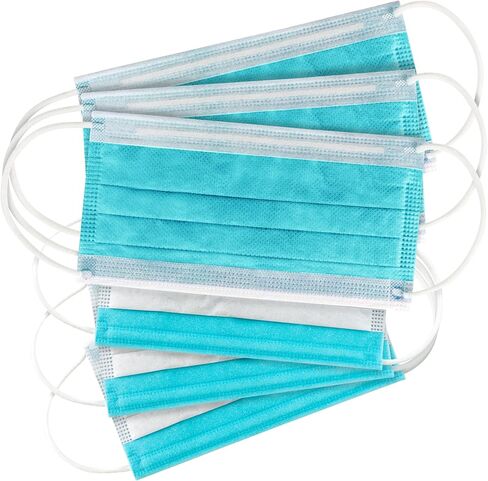 HALYARD FLUIDSHIELD Level 3 Disposable Face Mask with SO SOFT Lining/Earloop Mask, Made in the Americas (Box of 40) 47107 in Saudi Arabia