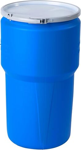 Eagle 30 Gallon Lab Pack Drum with Metal Band and Plastic Lid with Bungs, Blue, 1601MBBG in Saudi Arabia