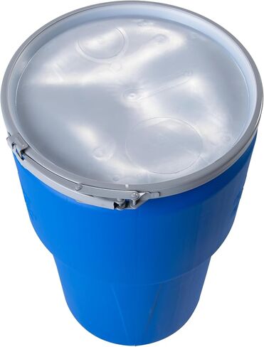 Eagle 30 Gallon Lab Pack Drum with Metal Band and Plastic Lid with Bungs, Blue, 1601MBBG in Saudi Arabia