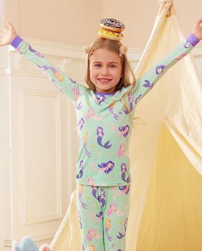 Bamboo Baby Boys Girls Pajama Sets 2-8Y Toddler Kids Softness Two Piece Long-Sleeve Snug fit Sleepwear Pjs Blue Bunny in Kuwait