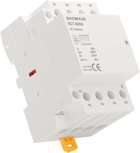 Baomain AC Contactor HC1-40/04 120V 40A Coil 4 Pole 4NC مغلق عادة (N / C) التحكم في الدائرة العالمية 35 مم DIN Rail Mount in Kuwait
