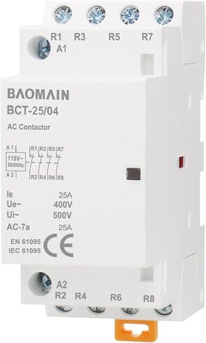 Baomain AC Contactor HC1-40/04 120V 40A Coil 4 Pole 4NC Normally Closed(N/C) Universal Circuit Control 35mm DIN Rail Mount in Saudi Arabia