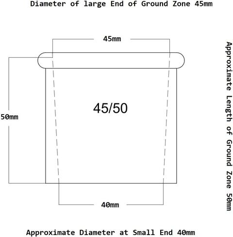 Laboy Glass Reducing Connecting Adapter from 24/40 Outer to 45/50 Inner Glass Joint Chemistry Lab Glassware in Saudi Arabia