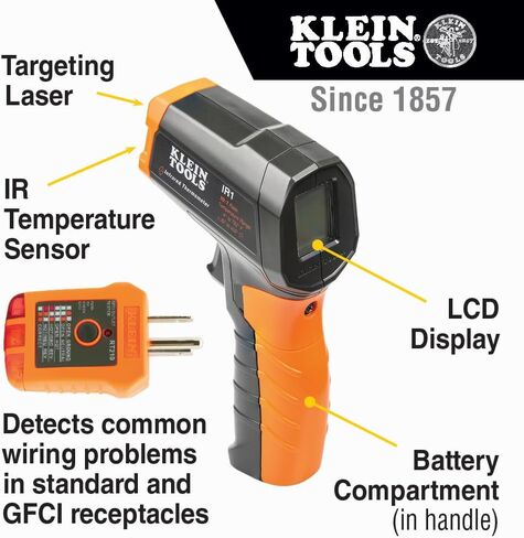 Klein Tools 80057 Electrical and Temperature Tester Kit with 10:1 Infrared Thermometer and Digital Multimeter, 2-Piece in Saudi Arabia