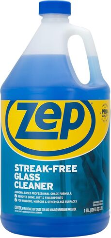 Zep Commercial ZU1120128EA Streak-Free Glass Cleaner, Pleasant Scent, 1 gal Bottle in Kuwait