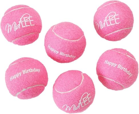 Midlee Happy Birthday Dog Tennis Balls (12 Pack) (Small, Blue) in Kuwait