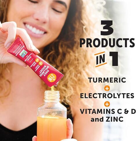 ZYN Turmeric Electrolyte Drink Mix for Gut Health Hydration Packets with Vitamins, Zinc & Curcumin, Recovery, Low Sugar Packets with Piperine, Variety, 16 Pack in Saudi Arabia