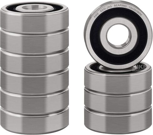 XiKe 10 Pcs 6209-2RS Double Rubber Seal Bearings 45x85x19mm, Pre-Lubricated and Stable Performance and Cost Effective, Deep Groove Ball Bearings. in Saudi Arabia