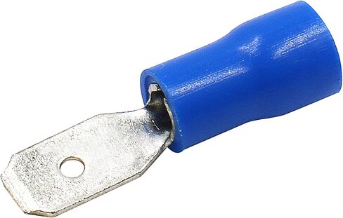 Baomain Blue Male Insulated Spade Wire Connector Electrical Crimp Terminal 16-14 AWG 4.8 x 0.5mm Pack of 100 in Saudi Arabia