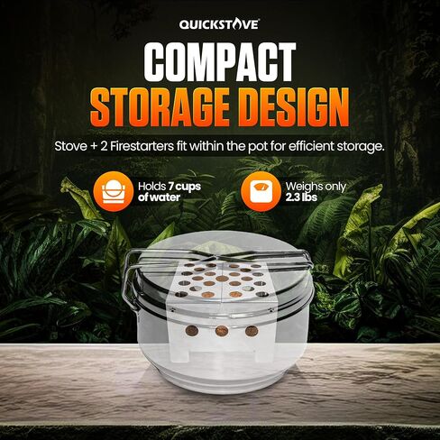 QuickStove Portable Cook Kit - Multi-Fuel Stove, Stainless Steel Pot and Fuel in Saudi Arabia