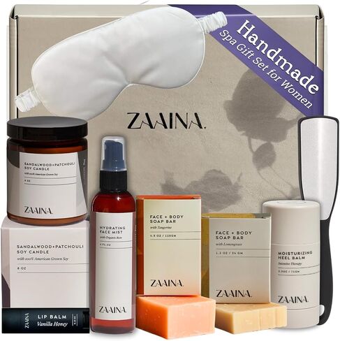 Wellness Spa Gift Set for Women, Relaxing Luxury Self Care Spa Box with Natural and Clean Beauty Products for Her by ZAAINA in Kuwait