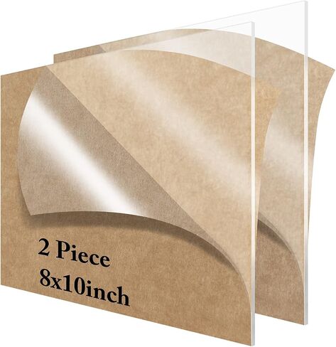 2 piece16" x 20"Acrylic Sheet Clear Cast Plexiglass Small Panel 1/8ThickTransparent Plastic Plexi Glass Board with Protective Paper for Signs,Clear Acrylic Perspex Sheet Plastic Sheeting in Saudi Arabia