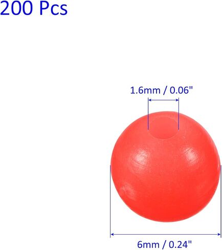 M METERXITY 200 Pcs Glow Fishing Beads - Plastic Luminous Round Soft Bait Egg Lure Rigs Apply to Outdoor Tackle Tool (5mm, Red) in Saudi Arabia
