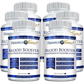Research Verified Blood Booster - Naturally Support BP and Heart - Hawthorn, Magnesium, Celery Seed Powder, BioPerine - 60 Capsules - 1 Month Supply in Kuwait