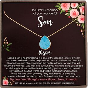 Loss of Son Sympathy Gift, Bereavement Gifts, Pearl Necklace with Meaningful Message, Pearl Necklace for Women in Kuwait