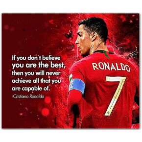 If You Don't Believe- Inspirational Quote Wall Art Decor, Motivational Soccer Player Print, Ideal For Home Decor, Office Decor, Classroom & Gym Decor. Great Gift For Ronaldo Fans. Unframed- 8x10 in Kuwait