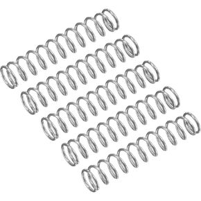 uxcell Compression Spring, 5Pcs 304 Stainless Steel, 10mm OD, 1mm Wire Size, 50mm Free Length, Silver Tone in Saudi Arabia