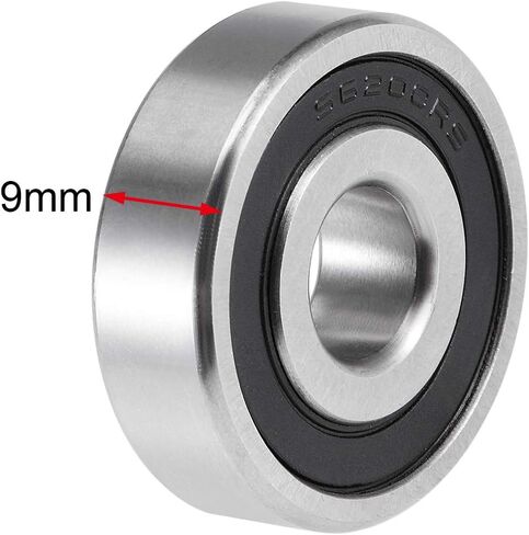 Uxcell S606-2RS محامل كروية من الفولاذ المقاوم للصدأ 6 × 17 × 6 مم محامل مزدوجة محكمة الغلق 606RS عبوة من قطعتين in Saudi Arabia
