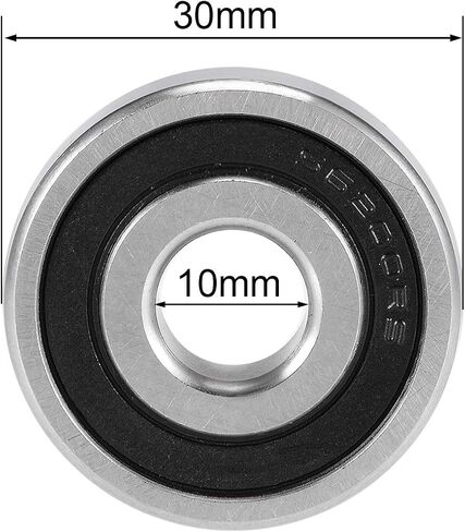 Uxcell S606-2RS محامل كروية من الفولاذ المقاوم للصدأ 6 × 17 × 6 مم محامل مزدوجة محكمة الغلق 606RS عبوة من قطعتين in Saudi Arabia