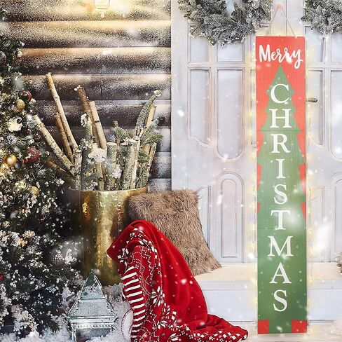 علامة ديكو محددة 47 بوصة للباب الأمامي، علامة الشرفة لرجل الثلج في عيد الميلاد، علامة ترحيب واقفة للمزرعة لديكور الشرفة الأمامية، علامة الشرفة المعلقة لزينة عيد الميلاد لديكور الحائط الداخلي والخارجي. in Kuwait