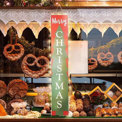 علامة ديكو محددة 47 بوصة للباب الأمامي، علامة الشرفة لرجل الثلج في عيد الميلاد، علامة ترحيب واقفة للمزرعة لديكور الشرفة الأمامية، علامة الشرفة المعلقة لزينة عيد الميلاد لديكور الحائط الداخلي والخارجي. in Kuwait