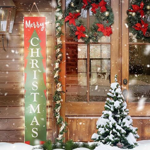 علامة ديكو محددة 47 بوصة للباب الأمامي، علامة الشرفة لرجل الثلج في عيد الميلاد، علامة ترحيب واقفة للمزرعة لديكور الشرفة الأمامية، علامة الشرفة المعلقة لزينة عيد الميلاد لديكور الحائط الداخلي والخارجي. in Kuwait