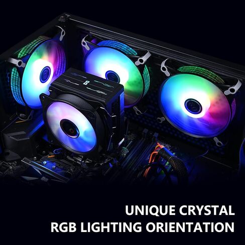 DS White Rainbow RGB LED 120mm Case Fan for PC Cases, CPU Coolers, Radiators System (6 Pack RGB Fans kit, E Series) in Kuwait