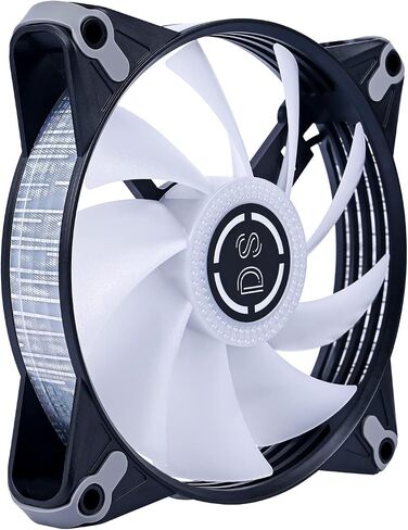 DS White Rainbow RGB LED 120mm Case Fan for PC Cases, CPU Coolers, Radiators System (6 Pack RGB Fans kit, E Series) in Kuwait