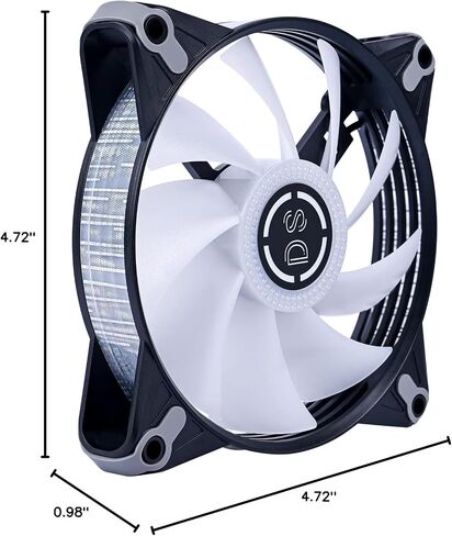 DS White Rainbow RGB LED 120mm Case Fan for PC Cases, CPU Coolers, Radiators System (6 Pack RGB Fans kit, E Series) in Kuwait