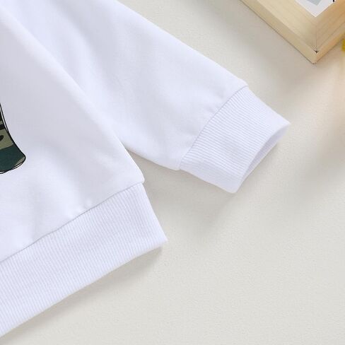 Ursobutegl Mamas Boy Clothes Toddler Baby Fall Winter Outfit Long Sleeve Letter Sweatshirt Top Pants Casual Tracksuit (Embroidery-Coffee, 0-6 Months) in Saudi Arabia
