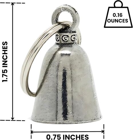 Guardian Bell Peace Bell (1-Pack) Good Luck Bell w/Keyring & Black Velvet Gift Bag | Motorcycle Bell | Lead-Free Pewter | Good Luck Gift to Friends & Family | Bike Bell | Made in USA in Saudi Arabia