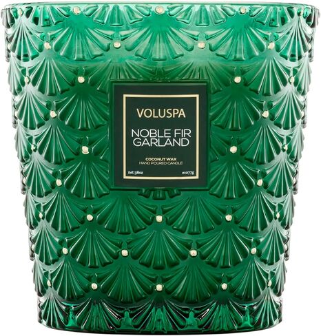 Voluspa Gilt Pomander & Hinoki Candle | 3 Wick Glass Hearth | 38 oz. | Coconut Wax and Natural Wicks for a Cleaner Burn | Vegan in Saudi Arabia