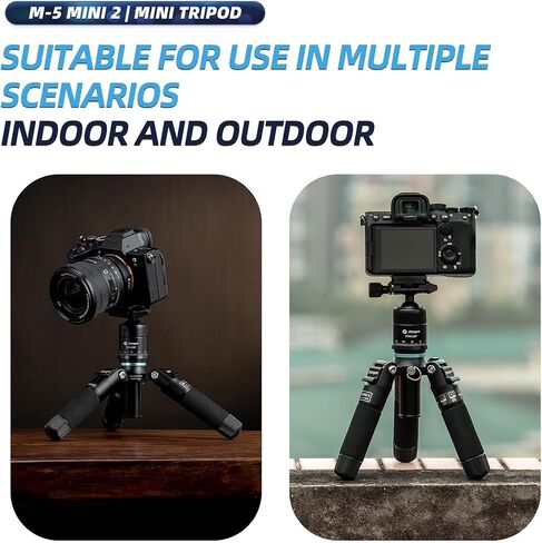 Fotopro Mini Tripod with Ball Head Phone Mount Detachable Selfie Stick Folded only 8.6" Max Load up to 6.6 lbs FY-810 Black in Kuwait