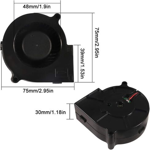 UMLIFE 4PCS 75mm 5V USB Fan 75mm x 15mm Fan 5V USB DC Brushless Cooling Blower Fan for 3D Printer PC CPU Computer Case Fan Cooler in Saudi Arabia