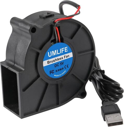 UMLIFE 4PCS 75mm 5V USB Fan 75mm x 15mm Fan 5V USB DC Brushless Cooling Blower Fan for 3D Printer PC CPU Computer Case Fan Cooler in Saudi Arabia
