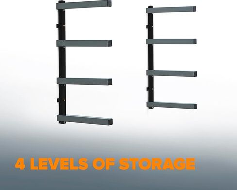 حامل معدني لتخزين الخشب ومنظم الخشب من بورا مع حامل جداري بأربعة مستويات - للاستخدام الداخلي والخارجي وPortamate PM-5093 أسطوانة بقاعدة ثلاثية الوظائف مقاس 11.25 بوصة من الفولاذ المصقول in Kuwait