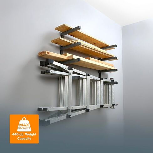 حامل معدني لتخزين الخشب ومنظم الخشب من بورا مع حامل جداري بأربعة مستويات - للاستخدام الداخلي والخارجي وPortamate PM-5093 أسطوانة بقاعدة ثلاثية الوظائف مقاس 11.25 بوصة من الفولاذ المصقول in Kuwait