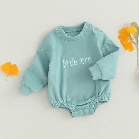 Ursobutegl Baby Boy Girl Sweatshirt Bubble Romper Long Sleeve Oversized Sweater Onesie Newborn Warm Winter Outfit Clothes in Kuwait