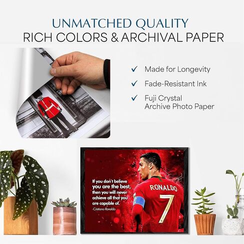 If You Don't Believe- Inspirational Quote Wall Art Decor, Motivational Soccer Player Print, Ideal For Home Decor, Office Decor, Classroom & Gym Decor. Great Gift For Ronaldo Fans. Unframed- 8x10 in Saudi Arabia