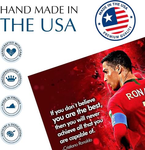 If You Don't Believe- Inspirational Quote Wall Art Decor, Motivational Soccer Player Print, Ideal For Home Decor, Office Decor, Classroom & Gym Decor. Great Gift For Ronaldo Fans. Unframed- 8x10 in Saudi Arabia