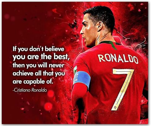 If You Don't Believe- Inspirational Quote Wall Art Decor, Motivational Soccer Player Print, Ideal For Home Decor, Office Decor, Classroom & Gym Decor. Great Gift For Ronaldo Fans. Unframed- 8x10 in Saudi Arabia