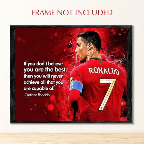 If You Don't Believe- Inspirational Quote Wall Art Decor, Motivational Soccer Player Print, Ideal For Home Decor, Office Decor, Classroom & Gym Decor. Great Gift For Ronaldo Fans. Unframed- 8x10 in Saudi Arabia