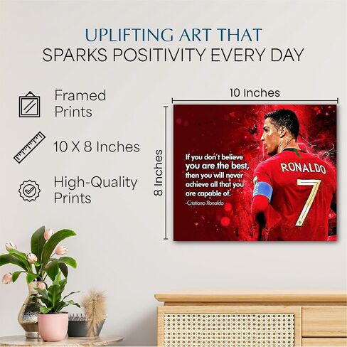 If You Don't Believe- Inspirational Quote Wall Art Decor, Motivational Soccer Player Print, Ideal For Home Decor, Office Decor, Classroom & Gym Decor. Great Gift For Ronaldo Fans. Unframed- 8x10 in Saudi Arabia