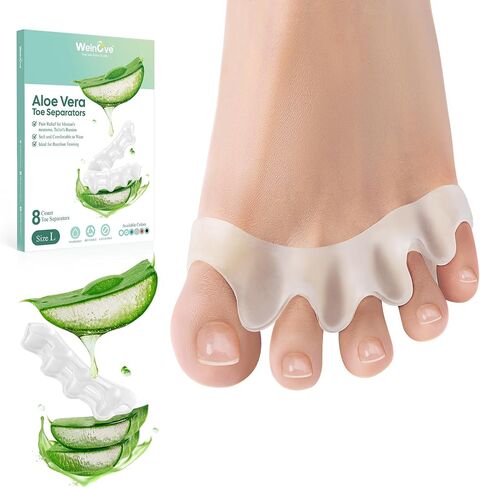 Welnove 10-Pack Toe Separator to Correct Bunions and Restore Toes to Their Original Shape, Bunion Corrector for Women Men, Toe Spacers for Gifts (White) in Saudi Arabia