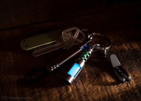 TEC Accessories - Isotope Chain Reaction Fob - Embrite Glow Pellet - Green - Accepts 3x11mm Tritium Vial - Stainless Steel Housing - Everyday Carry - Keychain Accessories - Gifts for Men in Saudi Arabia