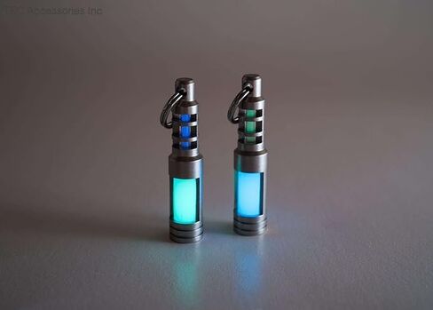 TEC Accessories - Isotope Chain Reaction Fob - Embrite Glow Pellet - Green - Accepts 3x11mm Tritium Vial - Stainless Steel Housing - Everyday Carry - Keychain Accessories - Gifts for Men in Saudi Arabia