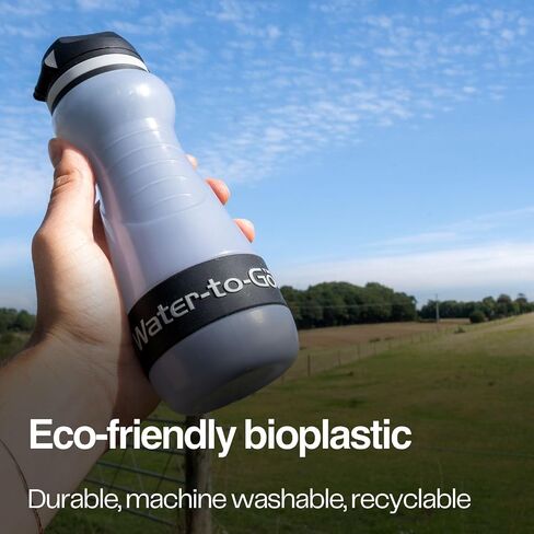 Bioplastic Water Filter Bottle for Travel (18.5oz/55cl). Protects You from Travel Sickness. Blue in Saudi Arabia
