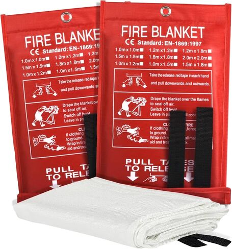 Smilco 40" x 40" Fiberglass Emergency Fire Blanket for Home and Kitchen in Kuwait