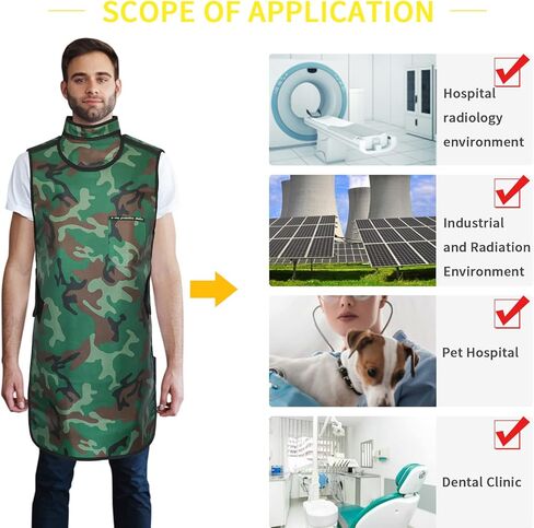 ANNWAH 0.35mmPb X-Ray Apron,Lightweight X-Ray Shield Apron for Adult,Dental Lead Apron in Kuwait